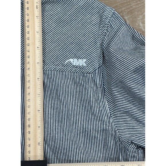 Mountain Khakis Denim Mens Medium Railroad Western Pearl Snap Long Sleeve Shirt - Picture 6 of 7